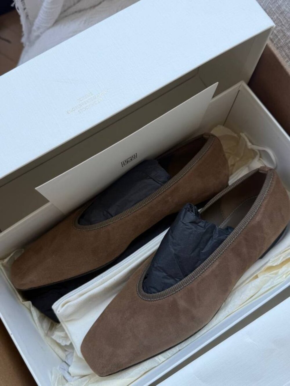 Toteme Minimalist Suede Ballerinas Hazel EU 38 / US 8 - Picture 9 of 12